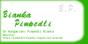bianka pimpedli business card